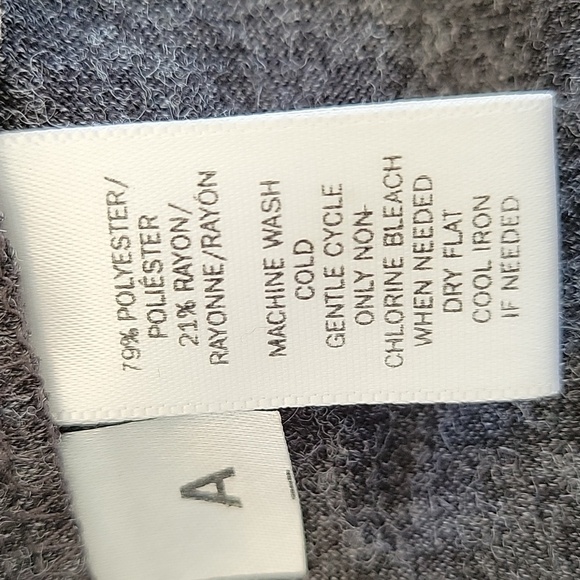 LOFT Ann Taylor XXS black/grey long sleeve dress - Picture 5 of 5